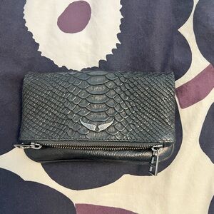 Black Textured Clutch